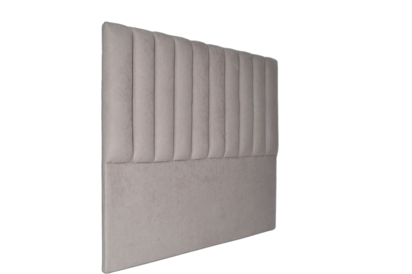 Respaldo de Cama Tubular Vertical 2 Plazas Velvet Beige