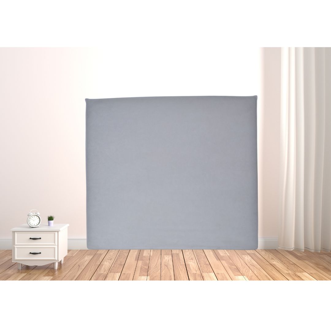 Respaldo de Cama 2 Plazas Velvet Gris Piedra