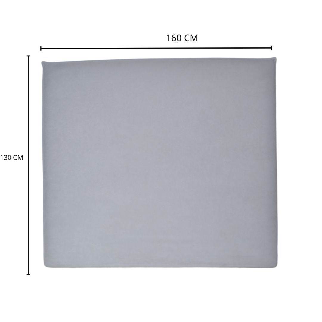 Respaldo de Cama 2 Plazas Velvet Gris Piedra