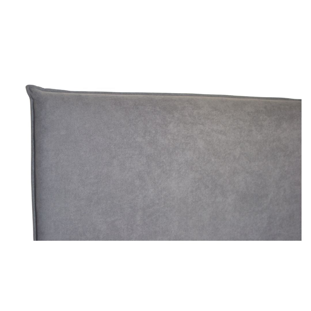 Respaldo de Cama 2 Plazas Velvet Gris Oscuro