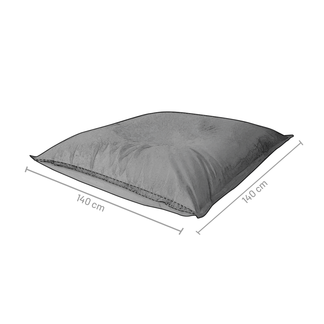 Puff Cojín 130x 130 Lona Azul