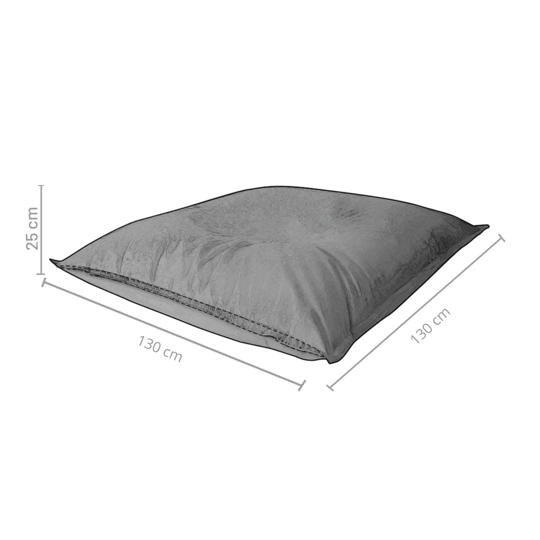 Puff Cojín 130x130 cm Lona Beige