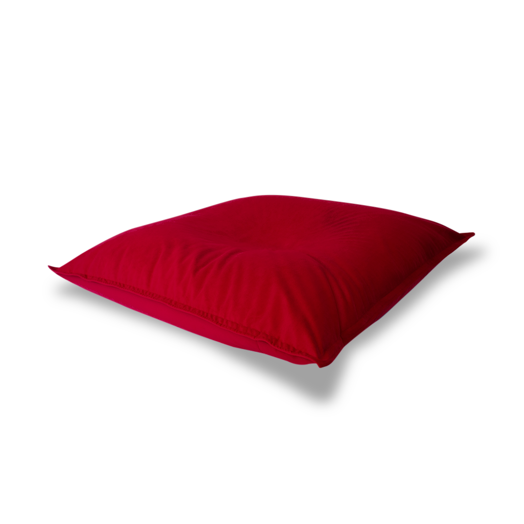 Puff Cojín Lona Rojo 130x130
