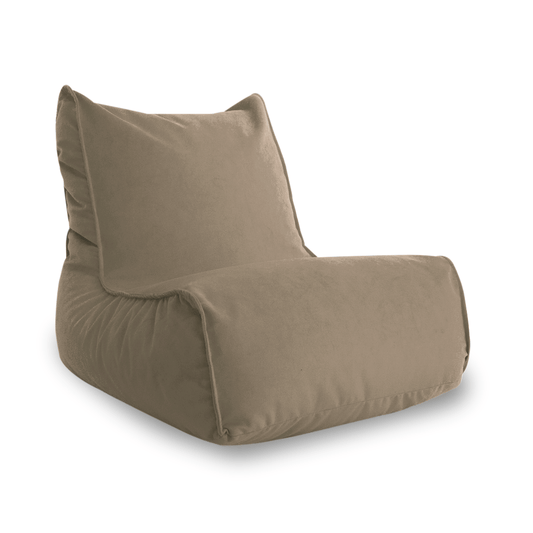 Puff Relax Lona Beige Con Relleno