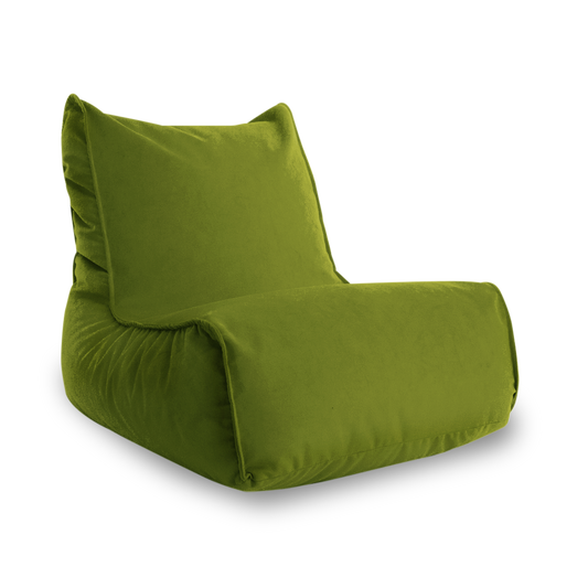 Puff Relax Lona Verde Con Relleno