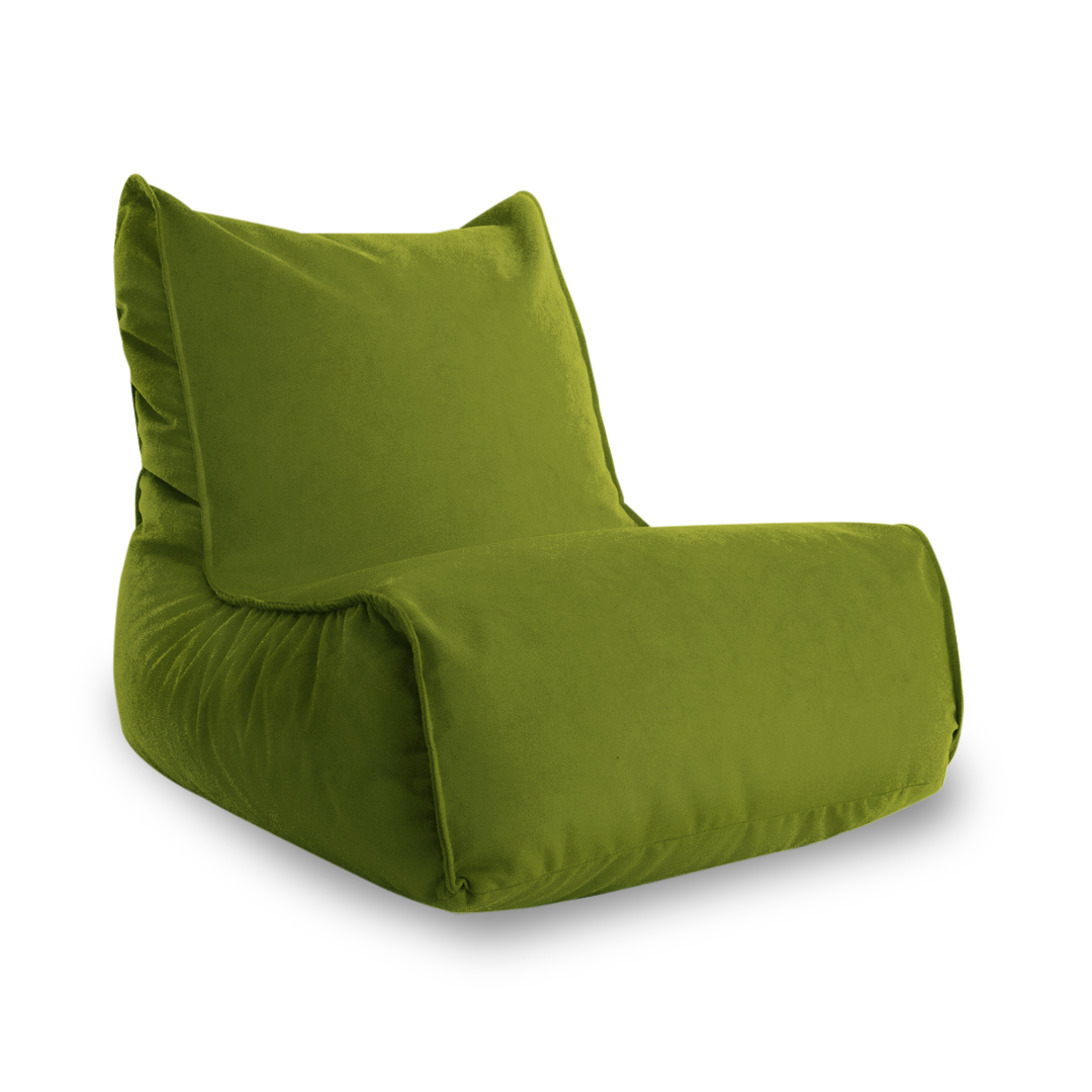 Puff Relax Lona Verde Con Relleno