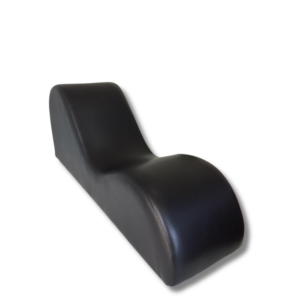 Sillón Tantra Simil Cuero Negro - Decopouf