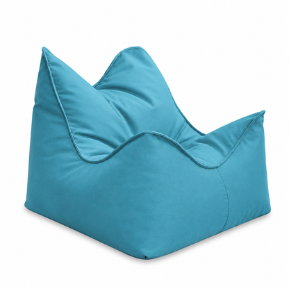 Puff Sillón Lona Turquesa con Relleno