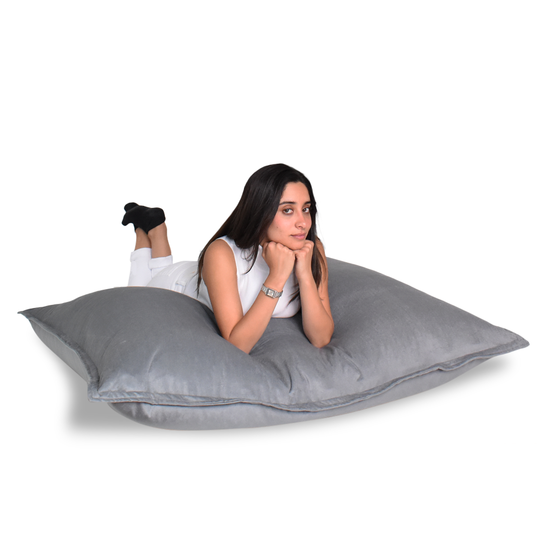 Cojin Gigante Lona Amarillo Decopouf